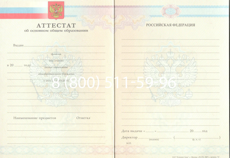 Купить Аттестат за 9 класс 2007-2010 годов в Балаково Купить Аттестат за 9 класс 2007-2010 годов в Балаково