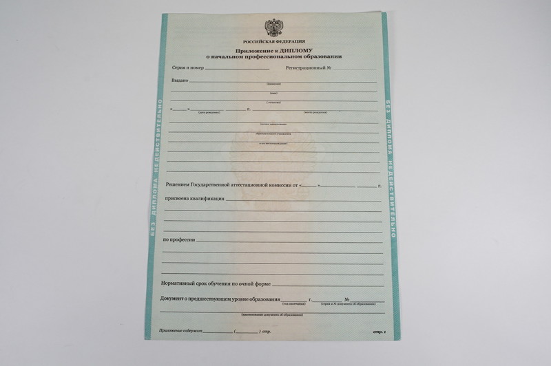 Диплом о начальном образовании  2010-2024 годов в Балаково